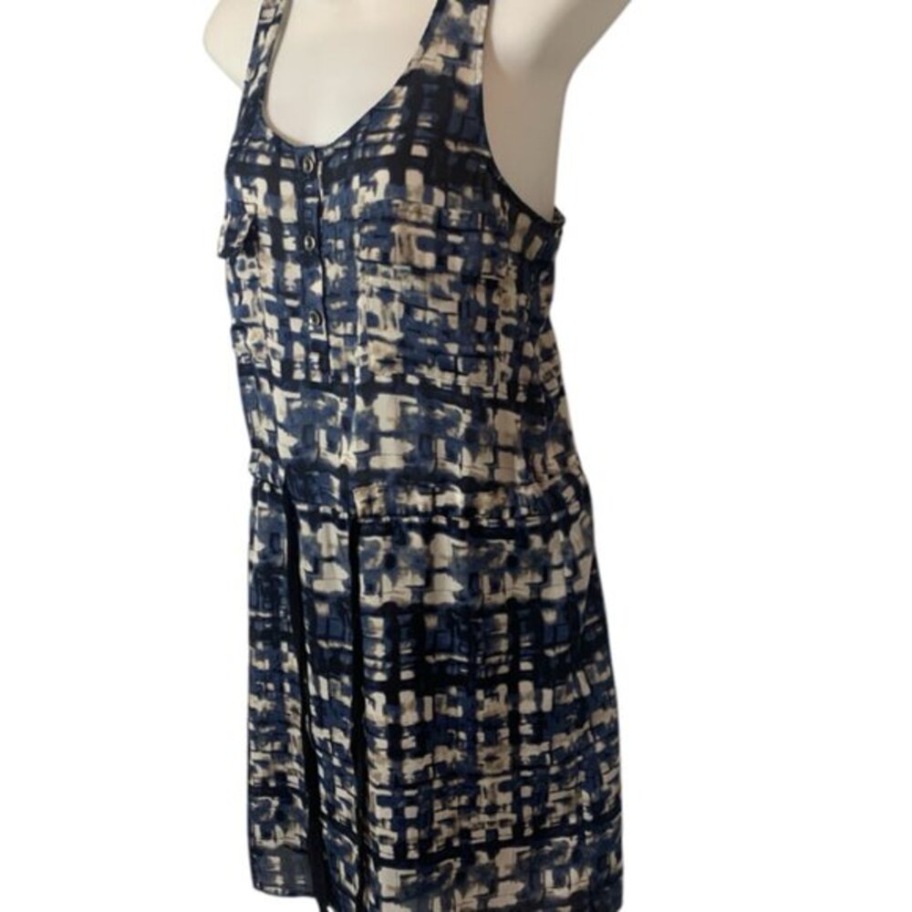Maude Mini Dress Sz Small Blue Pattern